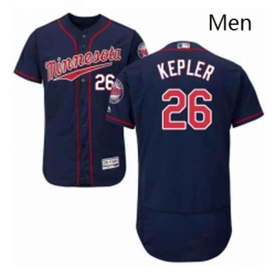 Mens Majestic Minnesota Twins 26 Max Kepler Navy Blue Flexbase Authentic Collection MLB Jersey